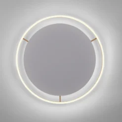 Plafón LED Ritus, Ø 58,5cm, latón mate