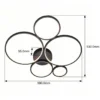 Plafón LED Rondo, negro mate