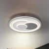 Plafón LED Ruiz I, blanco/plata, Ø 48 cm, CCT