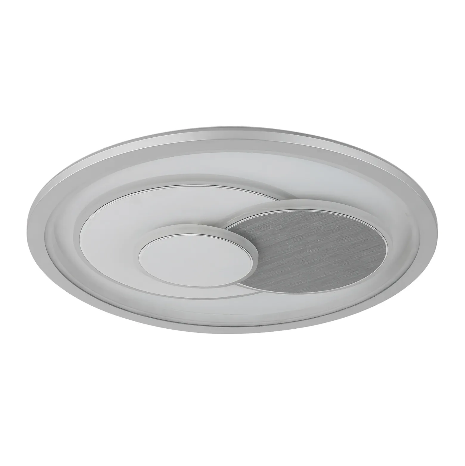 Plafón LED Ruiz I, blanco/plata, Ø 48 cm, CCT