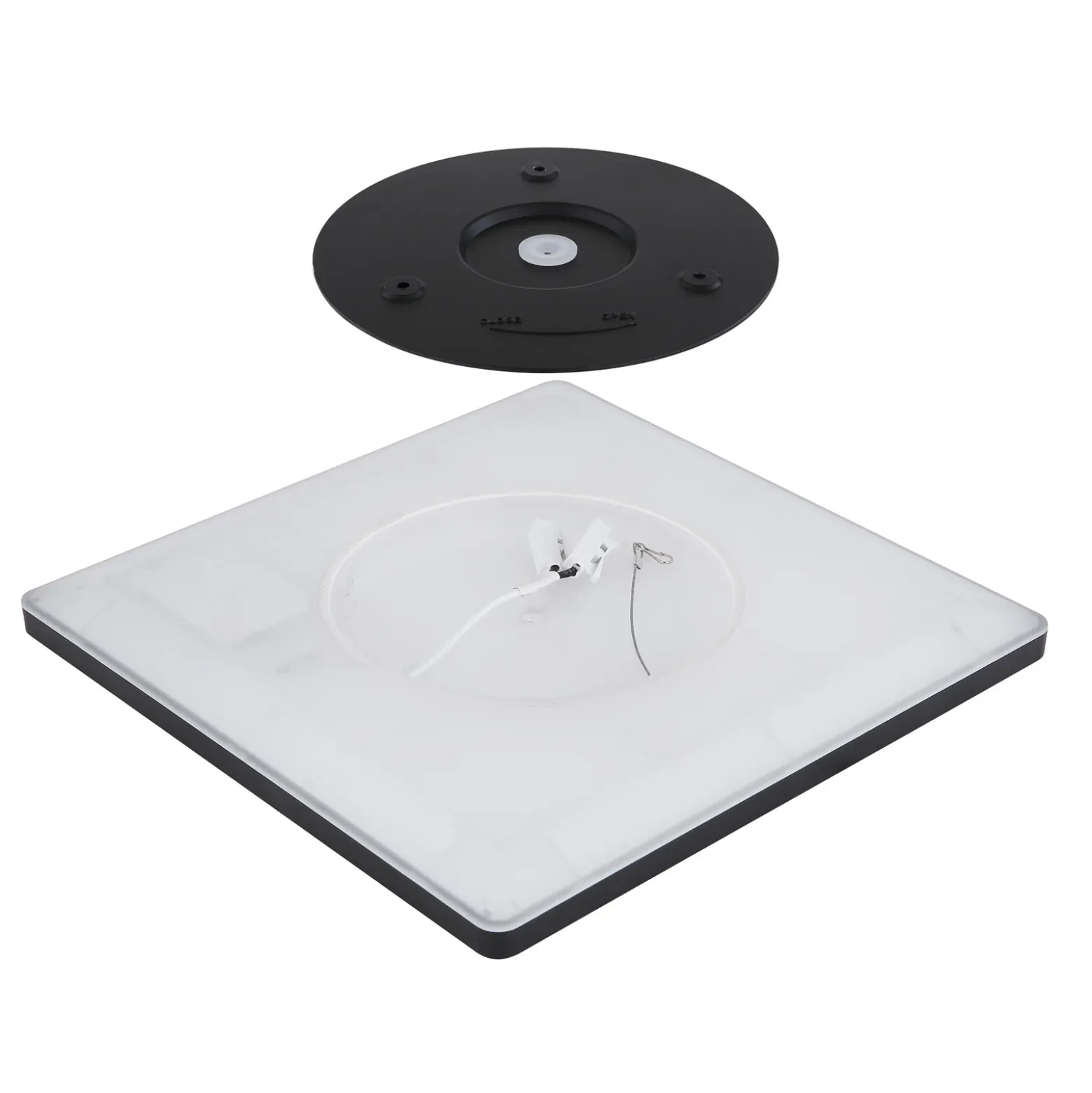 Plafón LED Sapana, angular, atenuable, negro