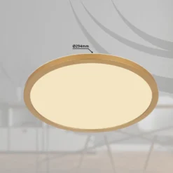 Plafón LED Sapana, Ø 29,5 latón