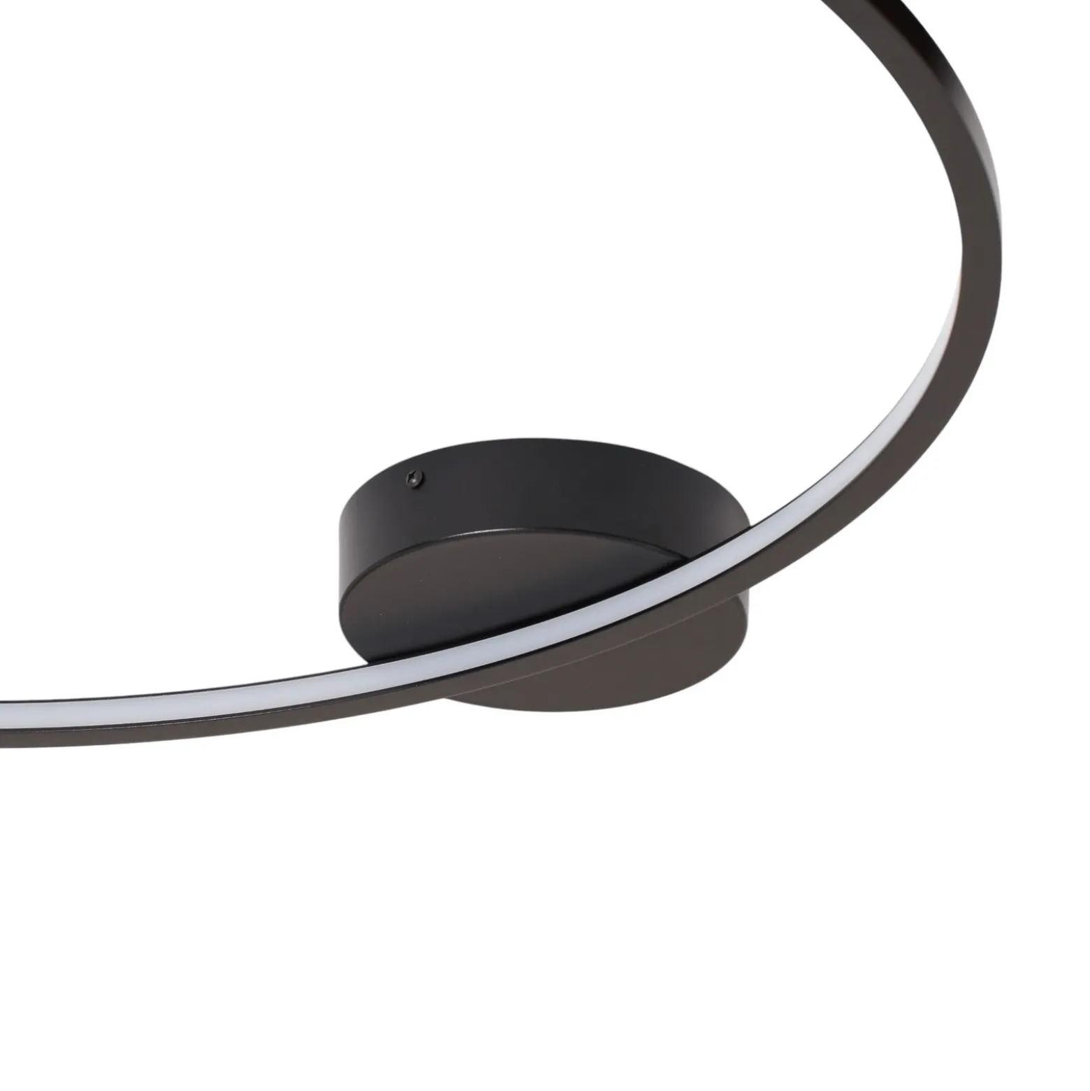 Plafón LED Saturno, negro, Ø 80 cm, metal, 4000 K