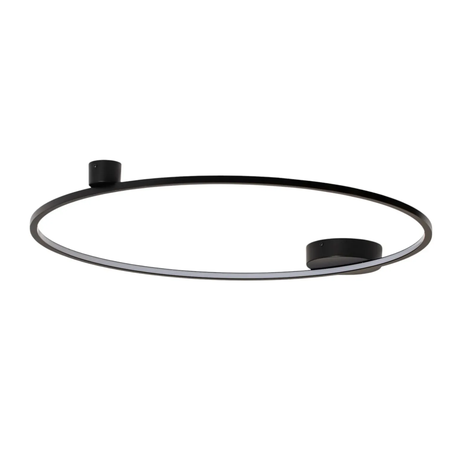 Plafón LED Saturno, negro, Ø 80 cm, metal, 4000 K