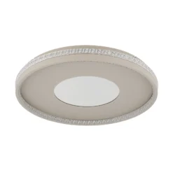 Plafón LED Shirley, color arena, Ø 51 cm, CCT, atenuable