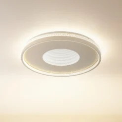 Plafón LED Shirley, color arena, Ø 51 cm, CCT, atenuable