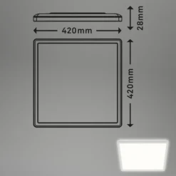 Plafón LED Slim, angular 42 x 42 cm