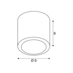 Plafón LED SLV Oculus, color bronce, 9 cm, atenuable hasta temperatura cálida