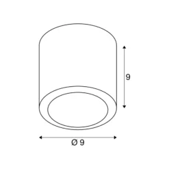 Plafón LED SLV Oculus, color latón, 9 cm, atenuable a luz cálida