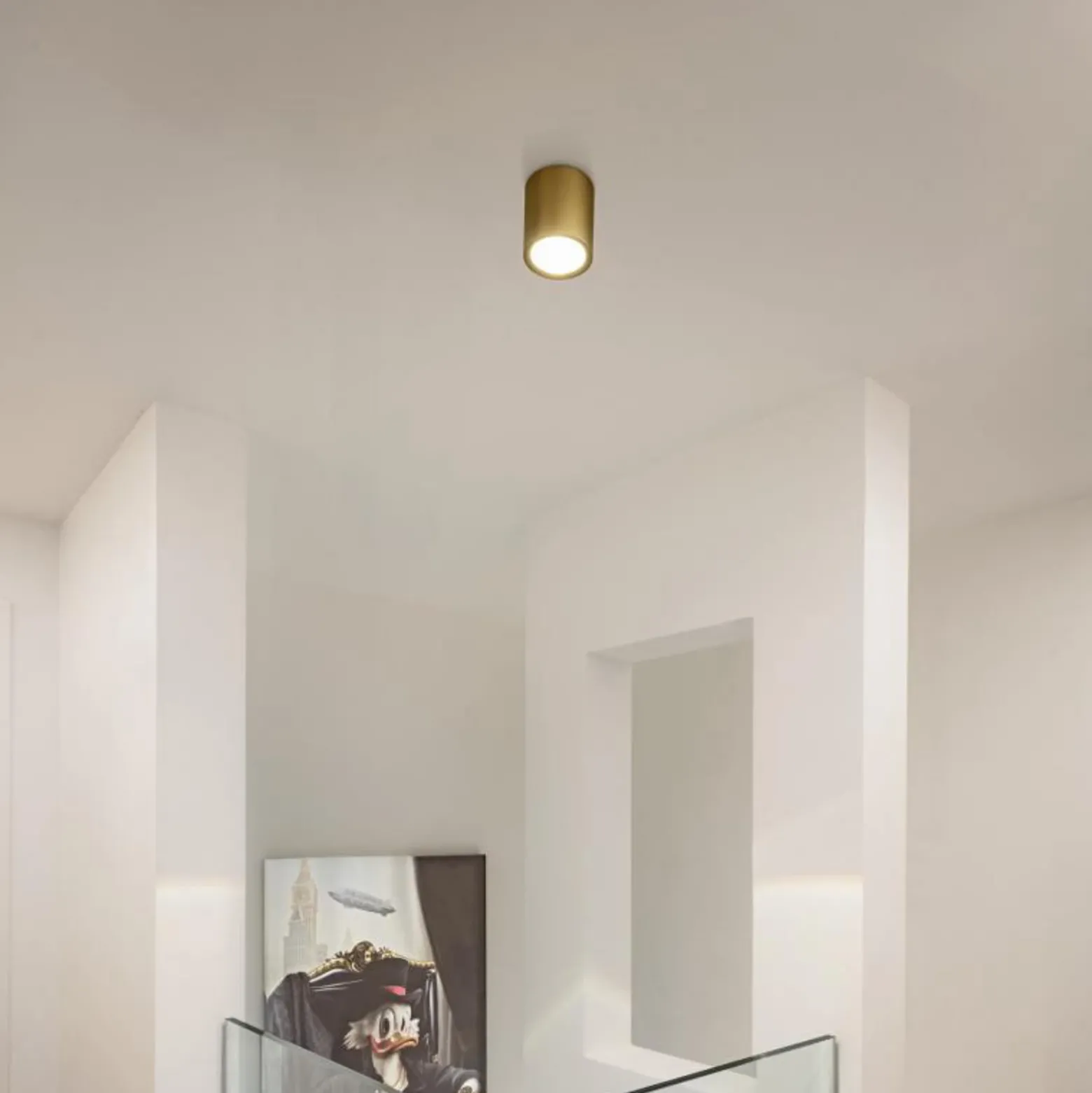 Plafón LED SLV Oculus, color latón, 9 cm, atenuable a luz cálida