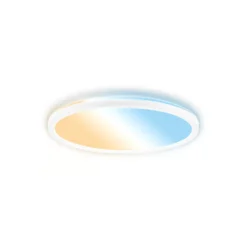 Plafón LED Tava A, CCT, Ø 29 cm, blanco, control remoto