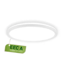 Plafón LED Tava A, Ø 29 cm, plástico, blanco