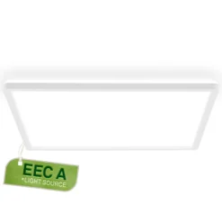 Plafón LED Tava A, 42 x 42 cm, plástico, blanco