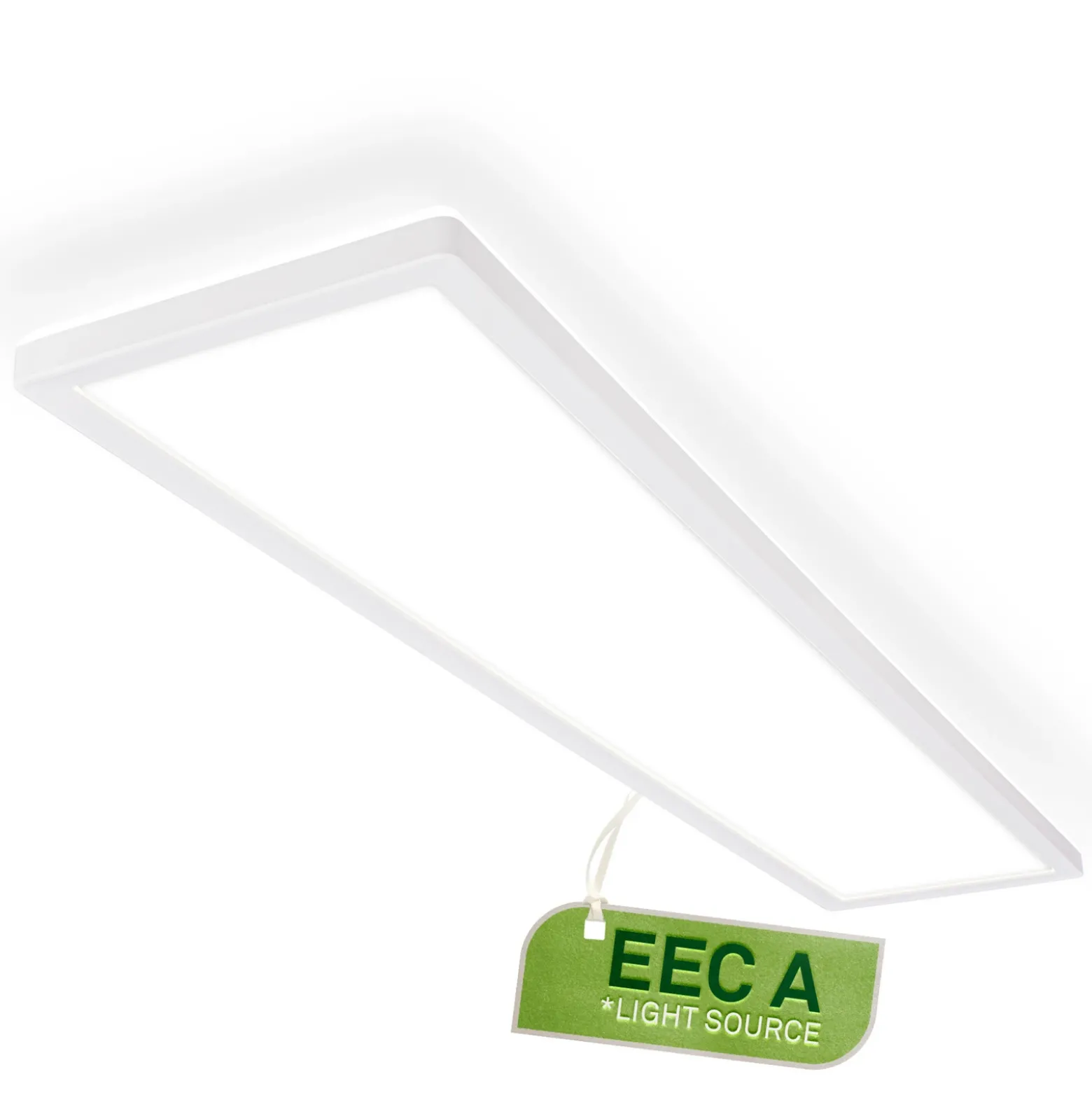 Plafón LED Tava A, 98x20 cm, plástico, blanco