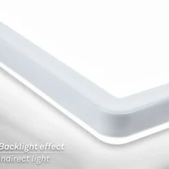 Plafón LED Tava A, 42 x 42 cm, plástico, blanco