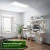 Plafón LED Tava A, 98x20 cm, plástico, blanco