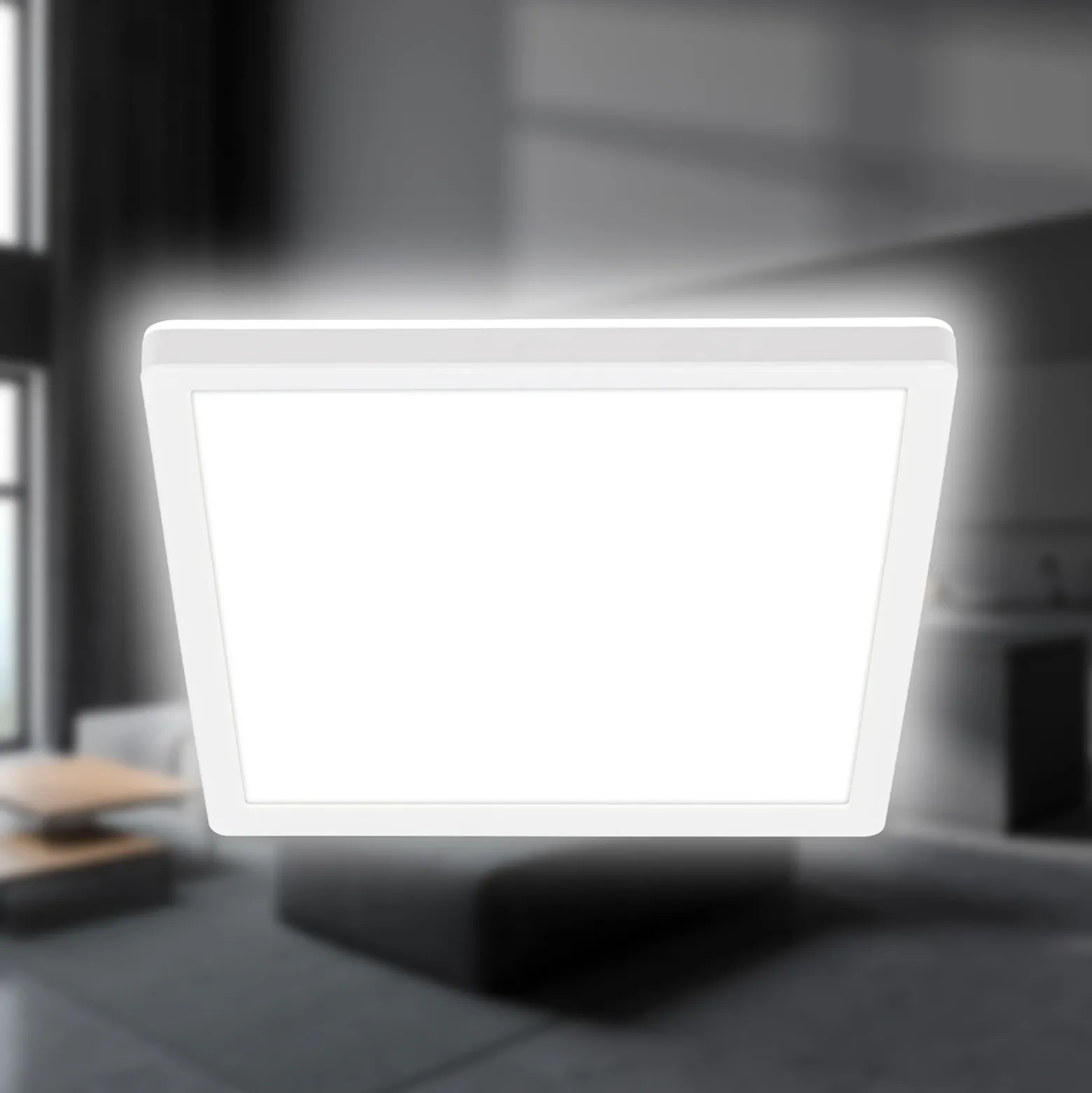Plafón LED Tava, blanco, 24 x 24 cm, plástico