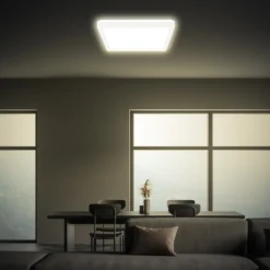 Plafón LED Tava, blanco, 24 x 24 cm, plástico