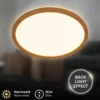 Plafón LED Tava Wood, Ø 29 cm, plástico, 3000 K