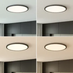 Plafón LED Tuco CCT, atenuable, negro Ø 50 cm