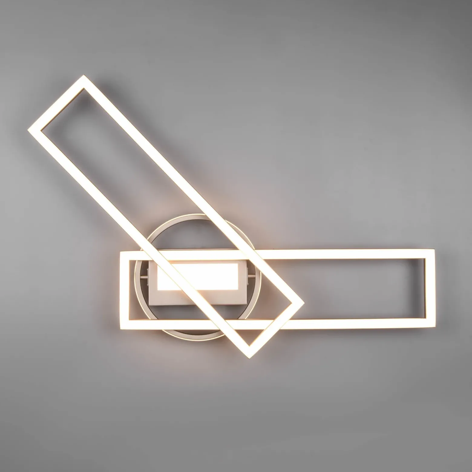 Plafón LED Twister giratorio control remoto níquel