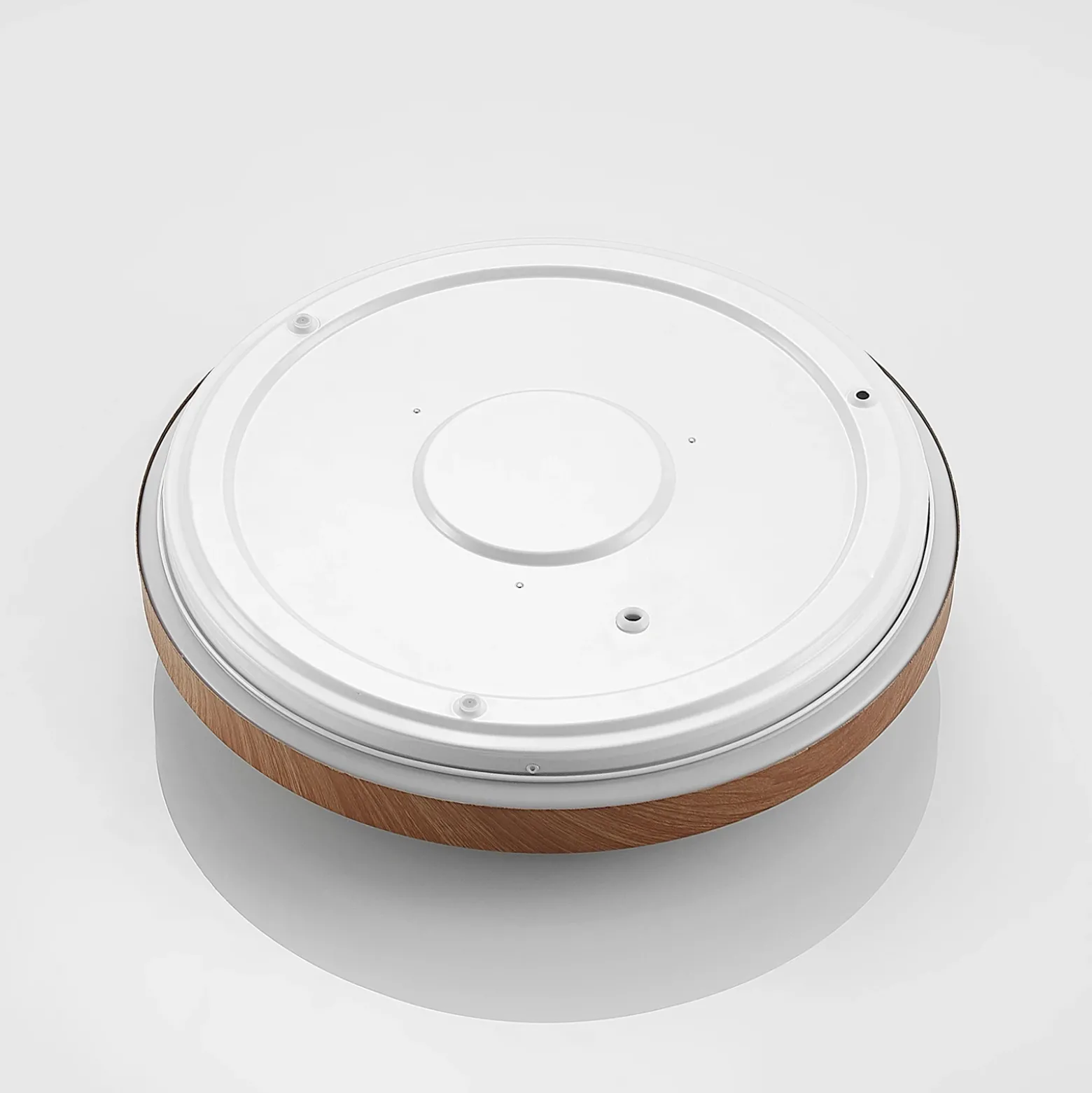 Plafón LED Vaako de Lindby, Ø 41 cm, metal, aspecto madera