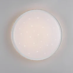 Plafón LED Varda, blanco, Ø 39 cm, control remoto