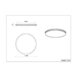 Plafón LED Varda, blanco, Ø 39 cm, control remoto
