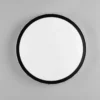 Plafón LED Varda, negro, Ø 39 cm, control remoto