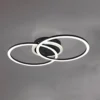Plafón LED Venida en diseño de anillo, negro