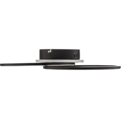 Plafón LED Venida en diseño de anillo, negro
