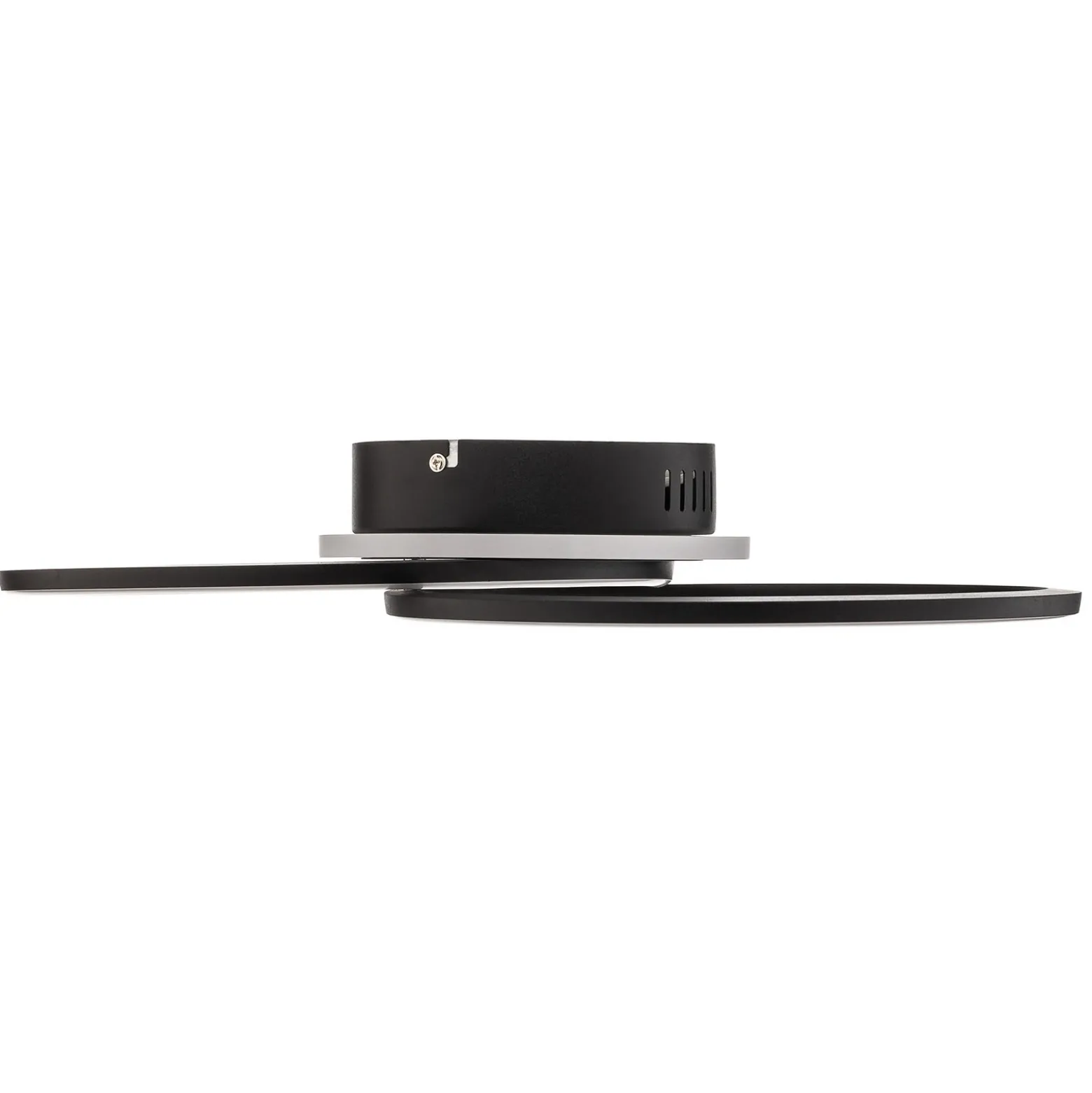 Plafón LED Venida en diseño de anillo, negro