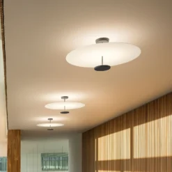 Plafón LED Vibia Flat 2 luces Ø 55 cm blanco