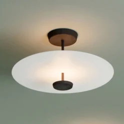 Plafón LED Vibia Flat 2 luces Ø 55 cm blanco