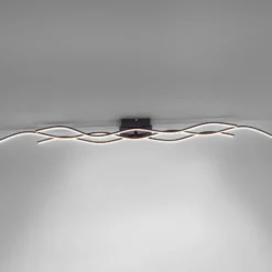 Plafón LED Wave 3.000K 137,5x16cm negro