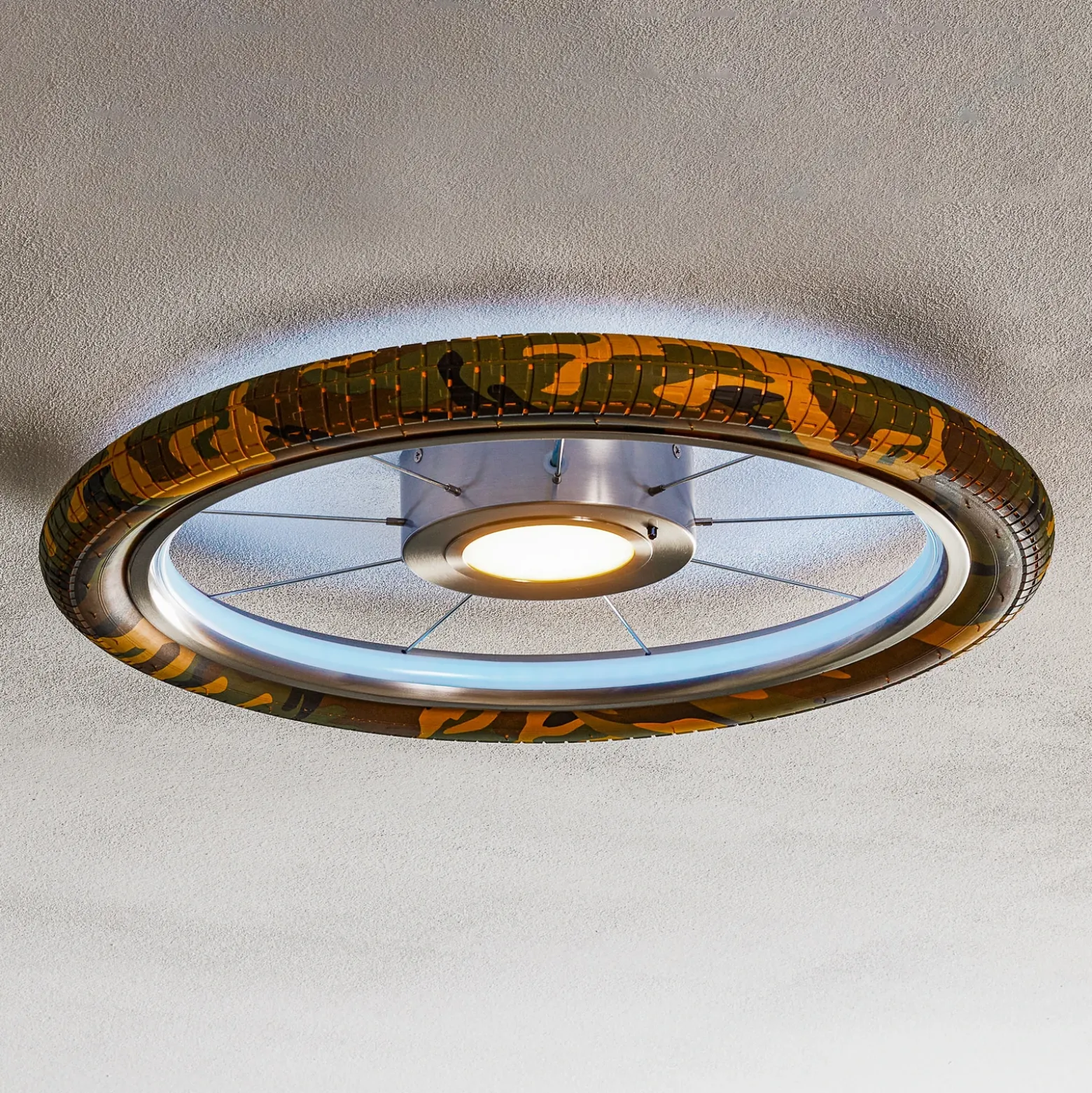 Plafón LED Wheel, RGB, camuflaje