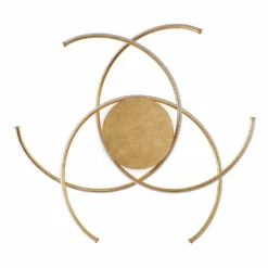 Plafón LED Yareli de Lindby, dorado, metal, Ø 70 cm