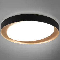 Plafón LED Zeta tunable white, negro/oro