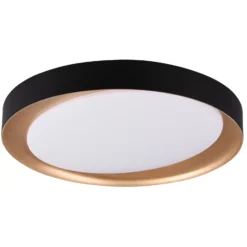 Plafón LED Zeta tunable white, negro/oro