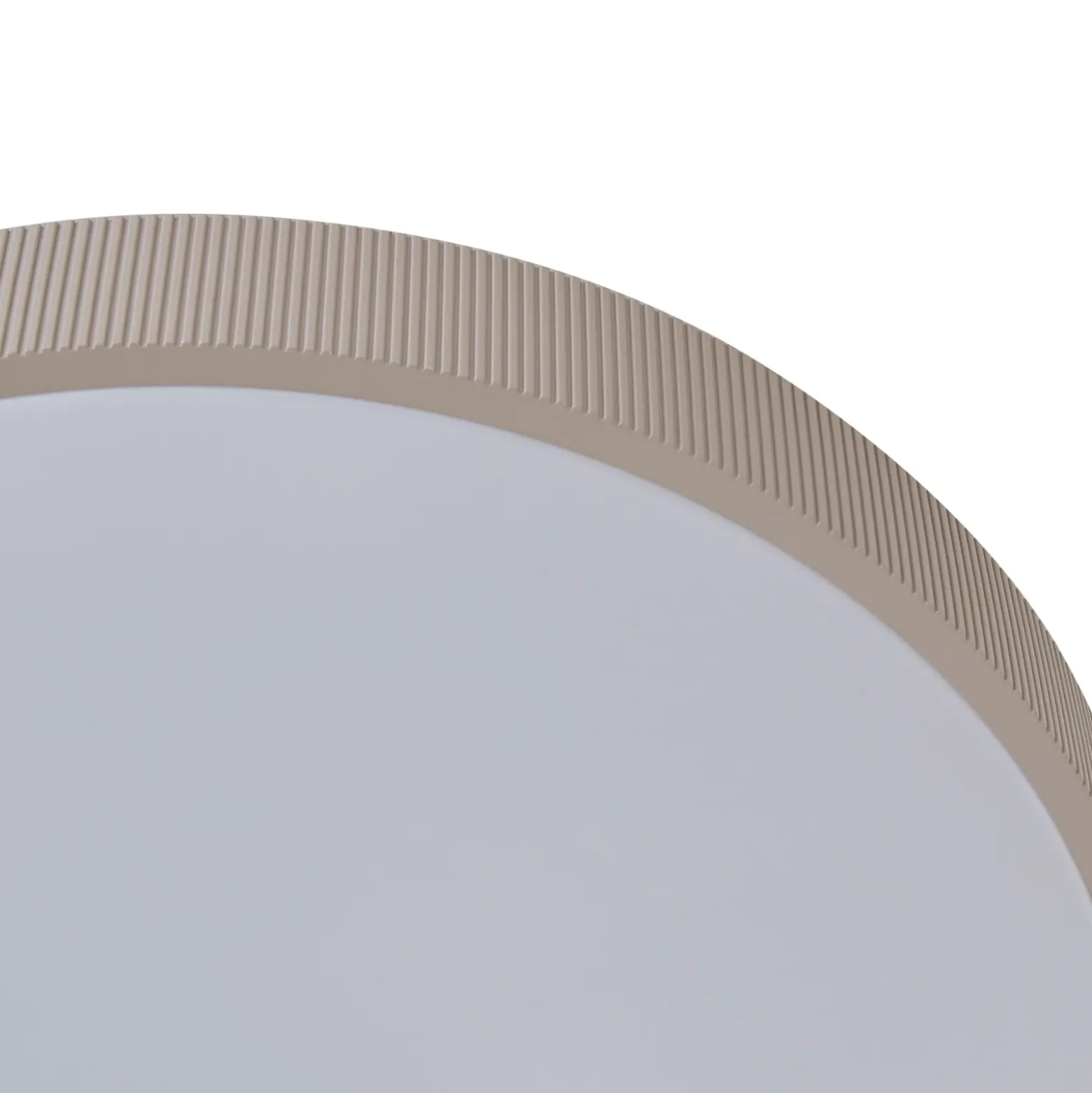 Plafón LED Zylo de Lindby, color topo, Ø 49 cm, CCT atenuable