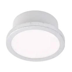 Plafón LightMe Aqua Uno, Ø 11 cm, plata laminada, IP44