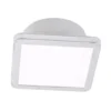 Plafón LightMe Aqua Uno, 11 x 11 cm, plata laminada, IP44