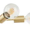 Plafón Lindby Aloria, 6 luces, dorado, metal, E27