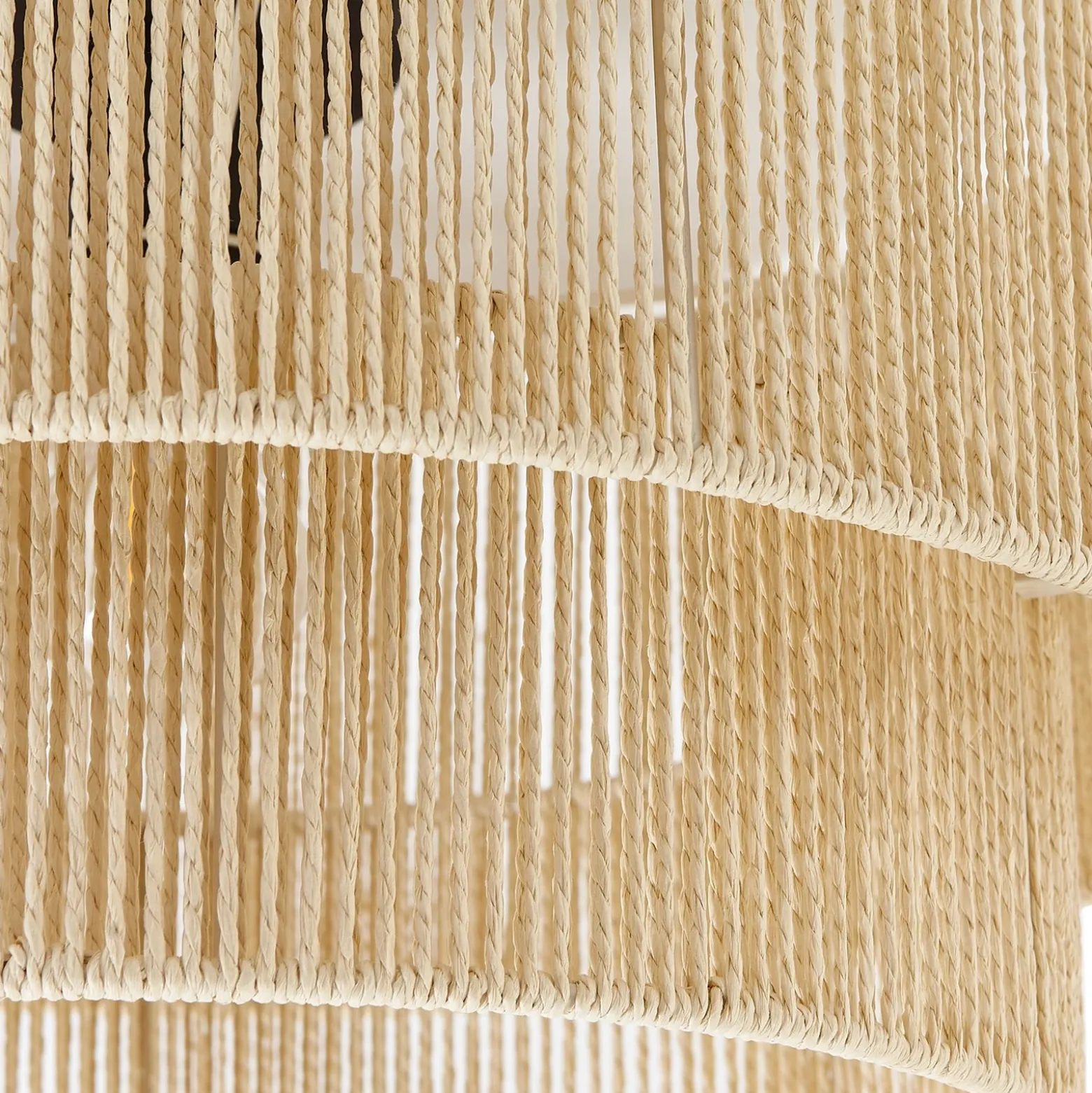Plafón Lindby Anuva, beige natural, papel, Ø 45 cm
