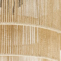 Plafón Lindby Anuva, beige natural, papel, Ø 45 cm