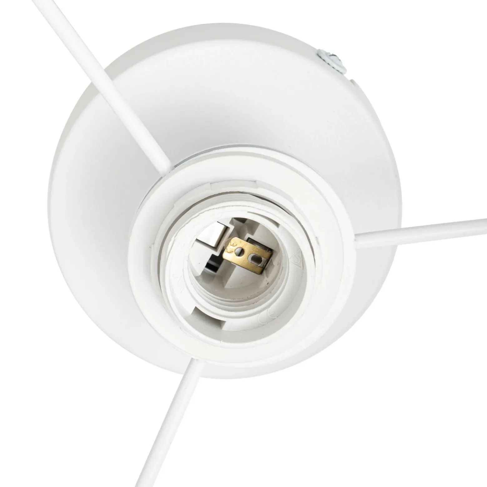 Plafón Lindby Aralena, blanco, metal, Ø 26 cm