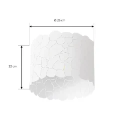 Plafón Lindby Aralena, blanco, metal, Ø 26 cm