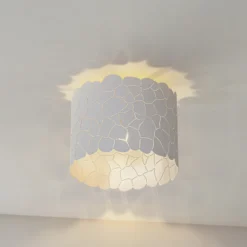 Plafón Lindby Aralena, blanco, metal, Ø 26 cm