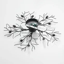 Plafón Lindby Bigna, Ø 68 cm, 10 luces, cristal, metal