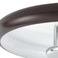 Plafón Lindby Branford, estilo retro, Ø 35 cm, marrón, metal